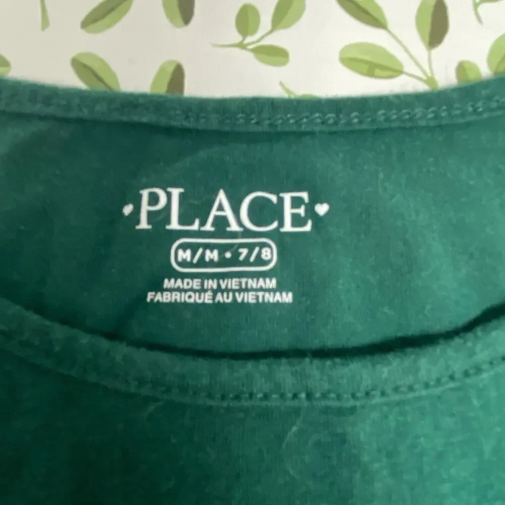 Children’s Place Girls Short sleeve Dress Size Med (7/8) Green - Picture 2 of 3